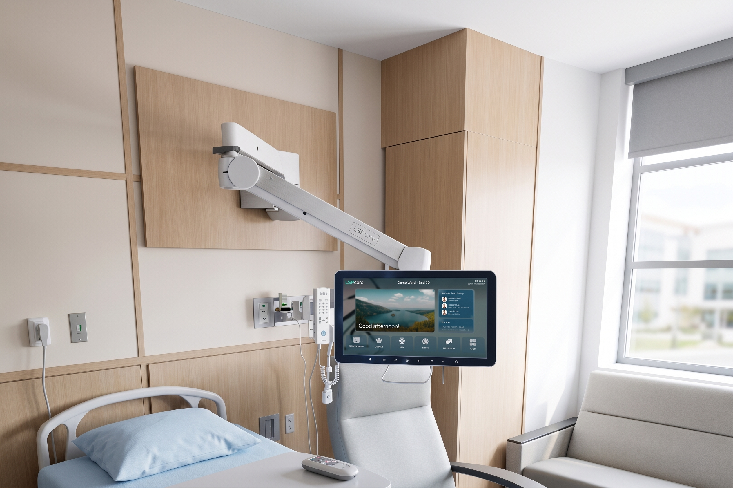 LSPcare patient engagement terminal in use